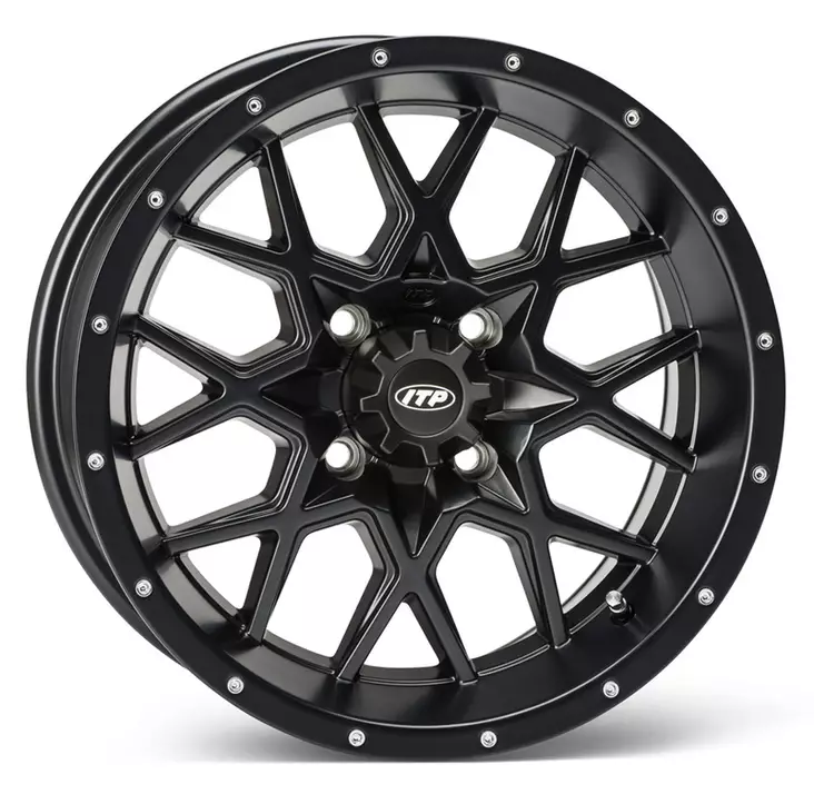 ITP Hurricane 14" Fälgserie för stel axel 4x110 svart - ATV / UTV Fälgpaket 14" - VHUR141102 - 1