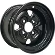Moose 12" plåtfälgsserie 4x110 Svart - ATV / UTV Fälgpaket 12" - 157985 - 1