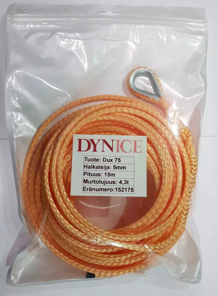 Vinschlina Dynice Dux 5mm x 15m 4,3ton brottgräns - Vinschlinor, remmar och vajrar - 137115 - 1