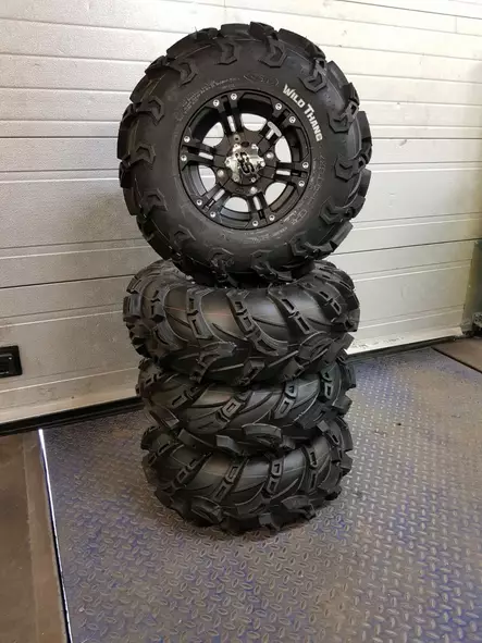 4x110 12" ITP SS212 med 27" Wild Thang däckpaket - ATV / UTV Däckpaket med fälgar - 128897 - 3