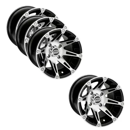 Moose 387X 12" fälgserie 4x137 Silver - ATV / UTV Fälgpaket 12" - V387X12137M - 1