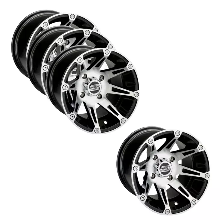 Moose 387X 14" fälgpaket 4x110 Silver - ATV / UTV Fälgpaket 14" - V387X14110M - 1