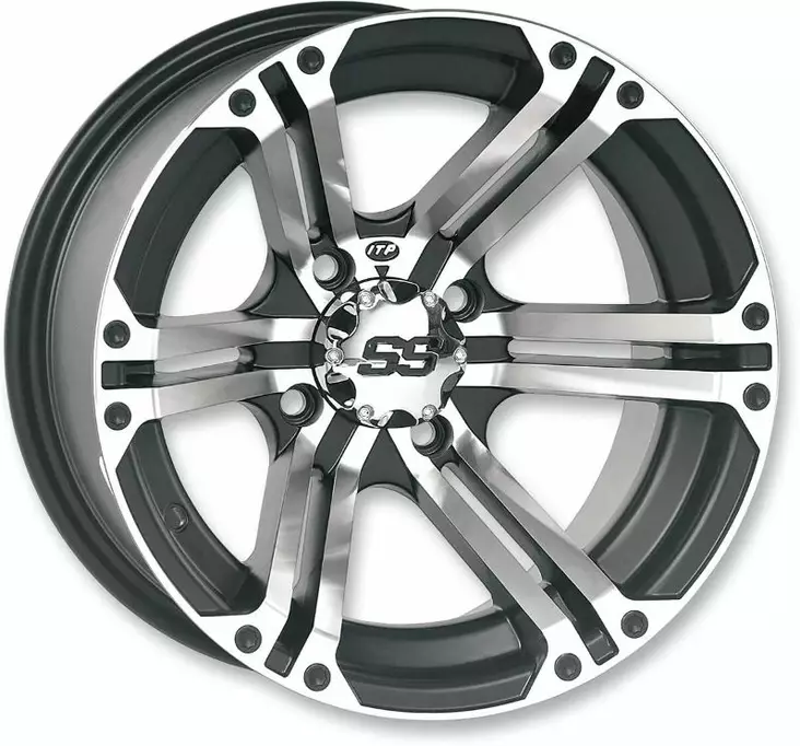 ITP SS212 12" fälgserie 4x110 Stel bakaxel Silver - ATV / UTV Fälgpaket 12" - V212121102M - 1