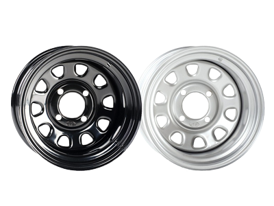 Delta 12" plåtfälgar 4x156 Silver - ATV / UTV Fälgpaket 12" - VD12156S - 1